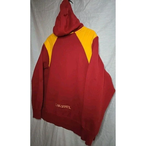 Iowa State Cyclones Nike Team Authentic Hoodie SweatShirt, Sz XL, Maroon/Yellow - Picture 7 of 10